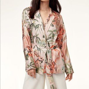 Aritzia Wilfred Oriane Robe in Denude/Lily Pad (No belt)